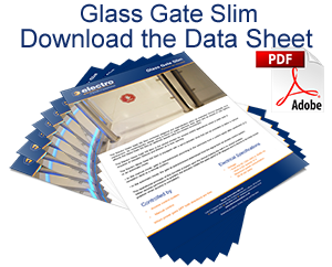 Glass gate slim turnstile Data Sheet